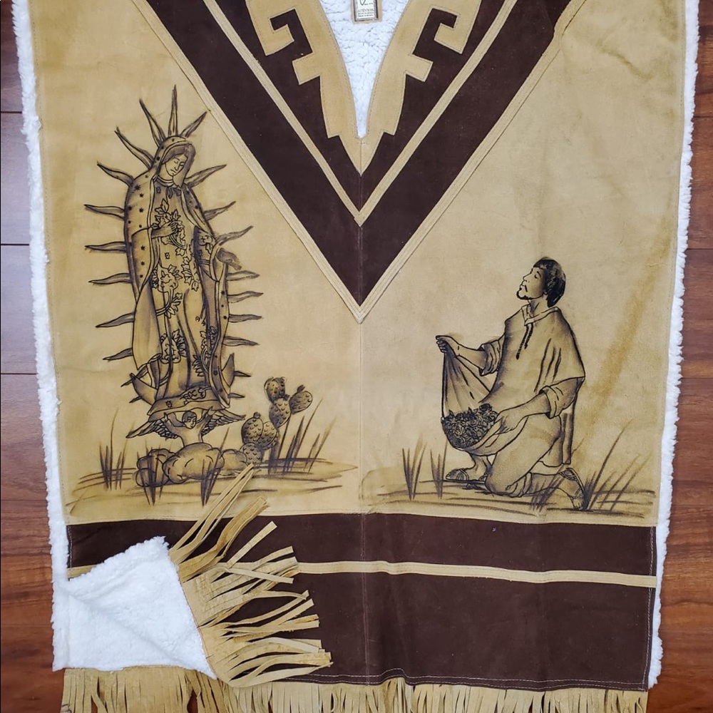 Gaban Poncho De Lana 100% Artisanal sheep’s Wool - Picture 3 of 4